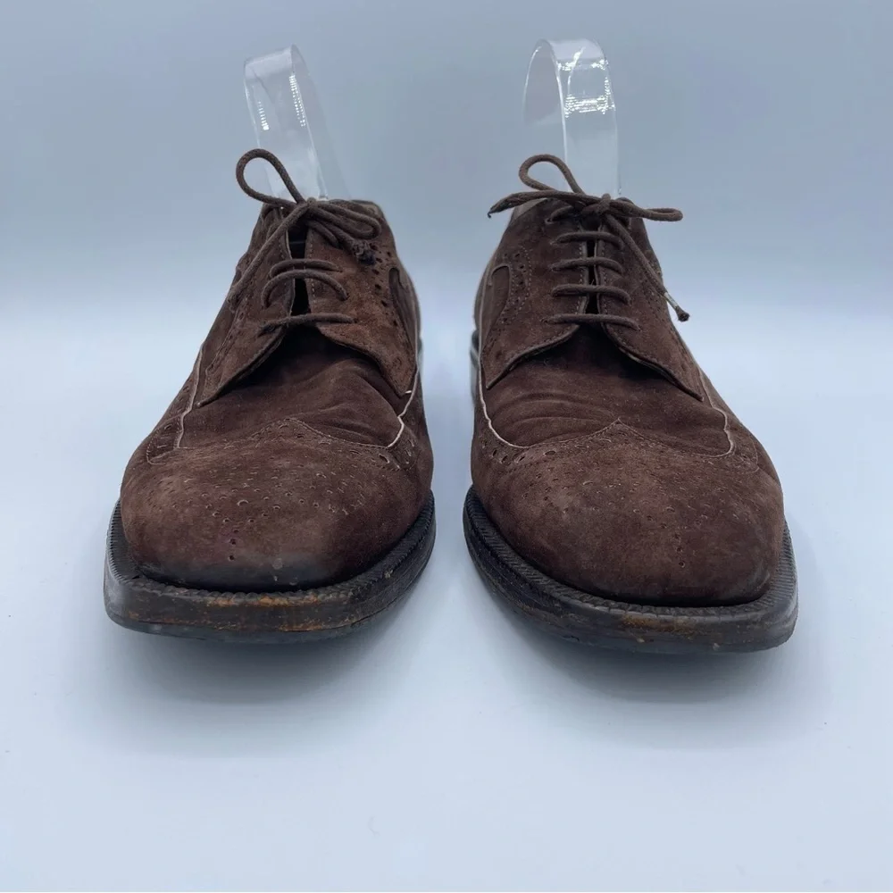 Salvatore Ferragamo Suede Oxfords 7 1/2 Brown